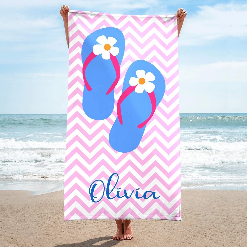 Striped Beach Towels Personalized Beach Towel for Adult Etsy