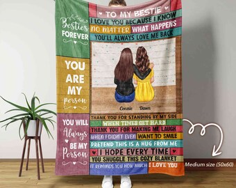 Personalized Best Friend Blanket, Best Friend Forever With