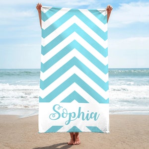Striped Beach Towels, Personalized Beach Towel, Custom Beach Towels, Beach Towels on sale, Monogrammed Beach Towels