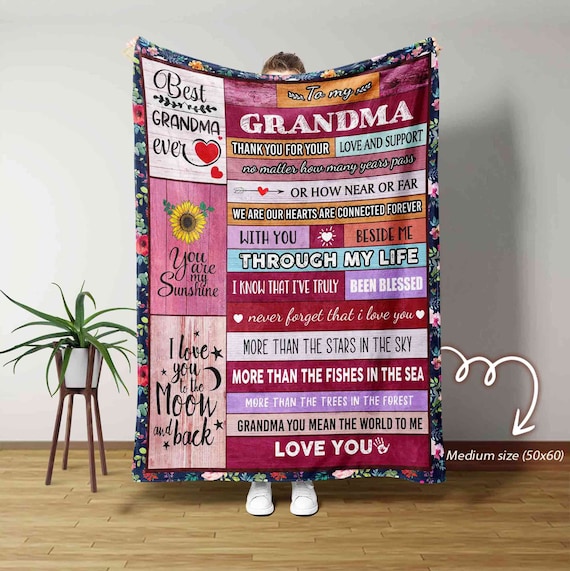 To My Grandma Blanket, Personalized Name Blanket, Grandma Blanket, Custom Mom Blanket, Family Throw Blanket, Custom Name Blanket.