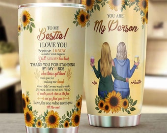 Personalisierter Bestie Becher, für meinen Bestie Becher, Bester Freund Becher, Bestie Weihnachtsgeschenke, Bester Freund Geschenk, Seelenschwester Geschenk