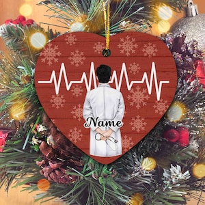 Personalized Doctor Ornament, Doctor Ornament, Doctor Xmas Ornament, Custom Doctor Gift Idea, Doctor Name Ornament, Doctor Gift