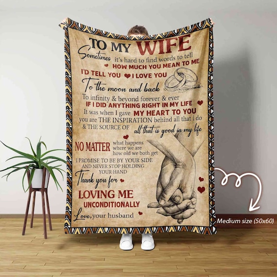 To My Wife Blanket Anniversary Blanket Gift From Husband Custom Name Blanket Gifts for Wife Couples Blanket Blanket for Wife Etsy
