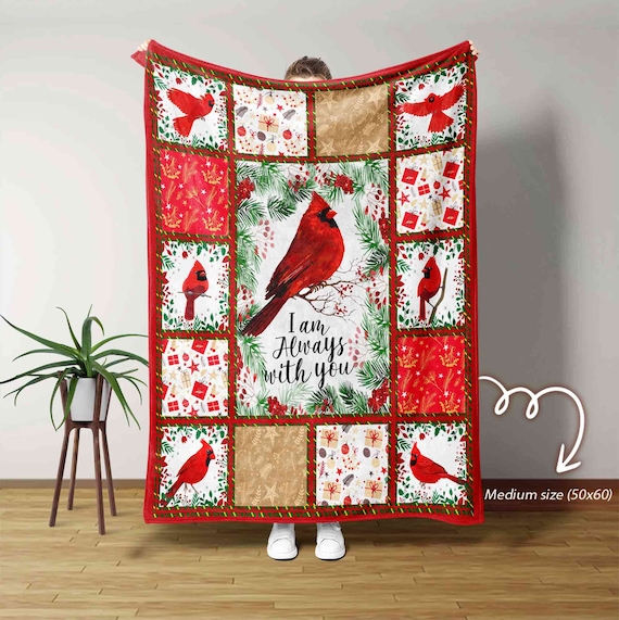 I Am Always With You Blanket Cardinal Blanket Memorial Blanket Family Throw Blanket Christmas Blanket Blanket for Gifts Etsy Canada