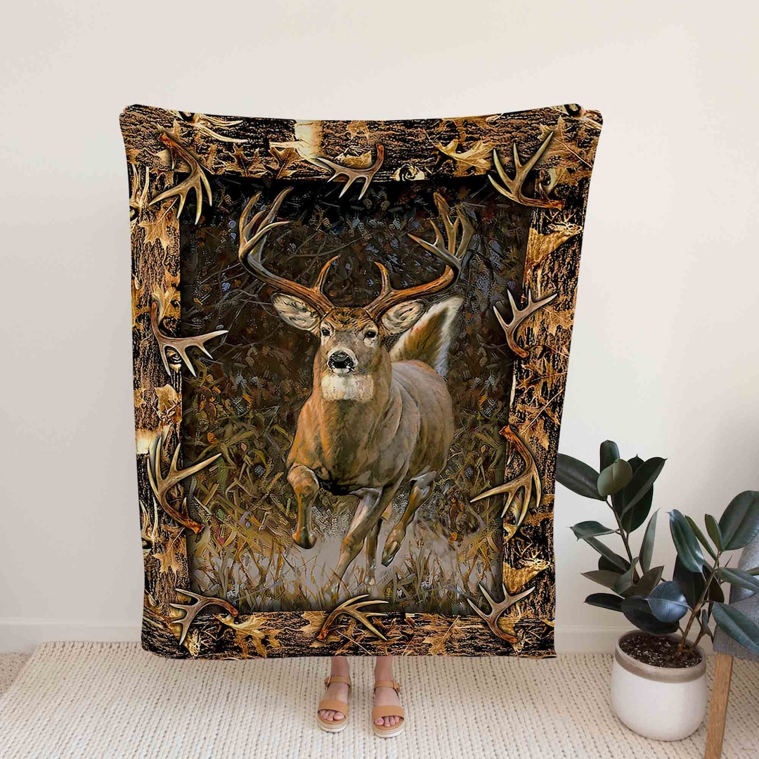 Deer Blanket, Deer Lover Blanket, Deer Hunting Blanket, Blanket for