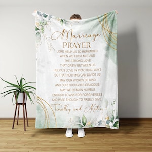 Cobertor de Oração de Casamento, Presente para Noivado, Cobertor de Versículos da Bíblia, Presente de Votos de Casamento, Cobertor de Jesus, Cobertor Cristão, Cobertor de Votos de Casamento