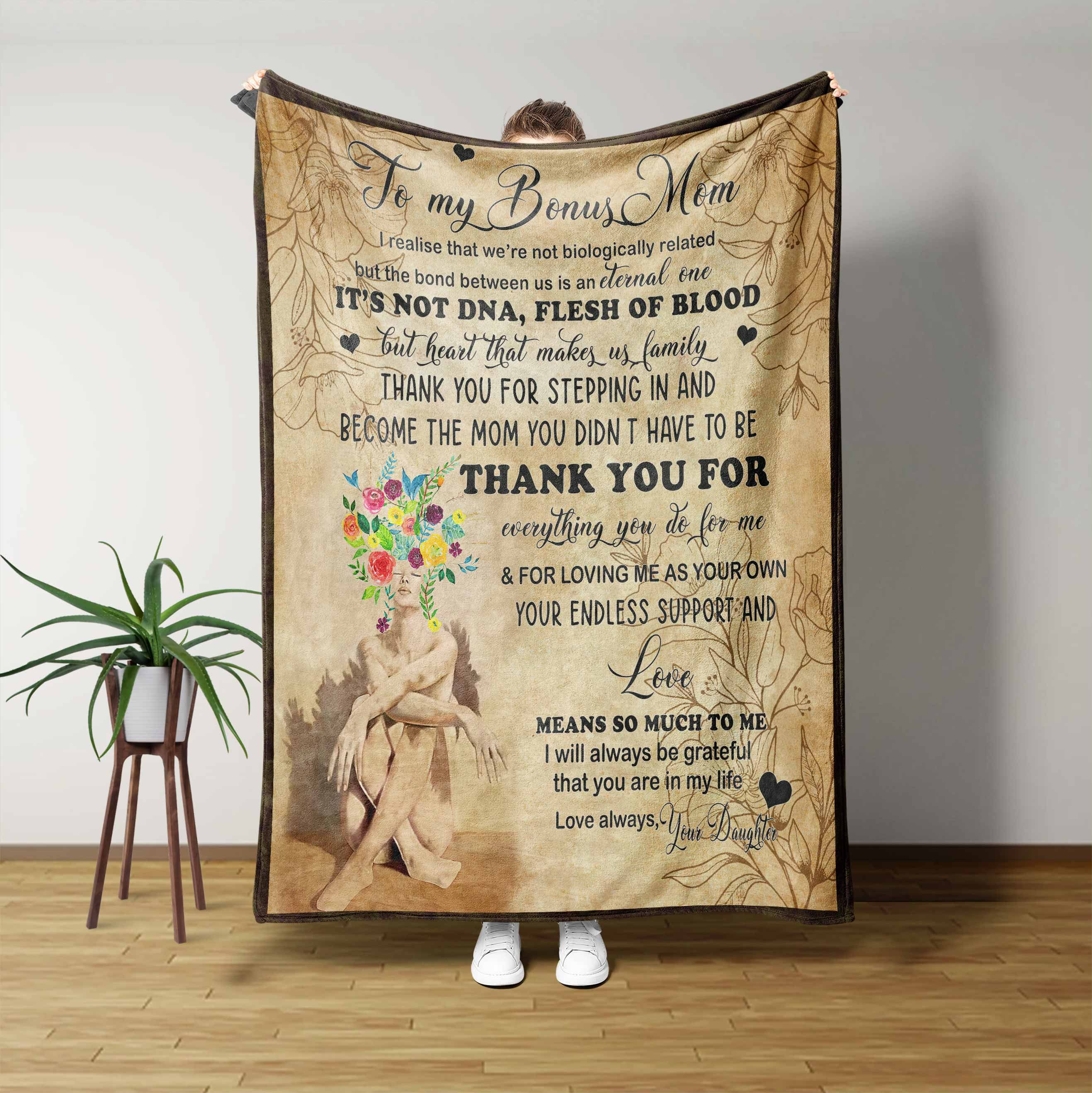 TKM Home Gifts For Mom, Christmas Birthday Gifts For Mom, Blanket To My Mom  Gift From