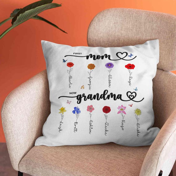 Personalisiertes Kissen 'Erst Mama Jetzt Oma' – Individuelles Geschenk Für Oma, Mama Oder Geburtstage