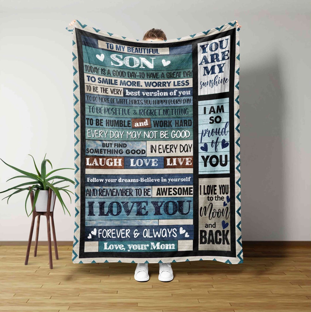 To My Son Blanket, Personalized Name Blanket, Family Blanket, Blanket