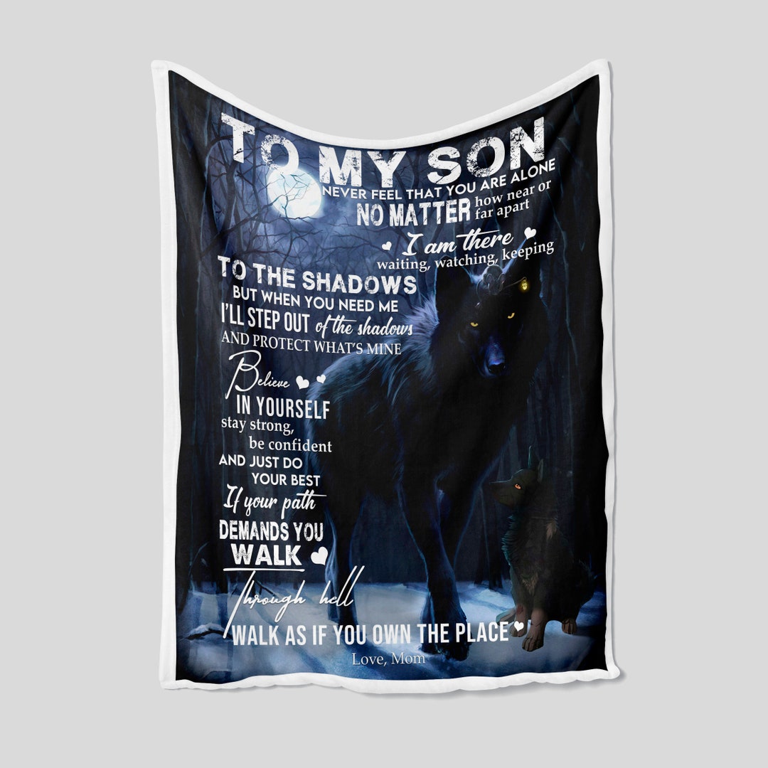 To My Son Blanket Wolves Blanket Blanket for Son Family Etsy