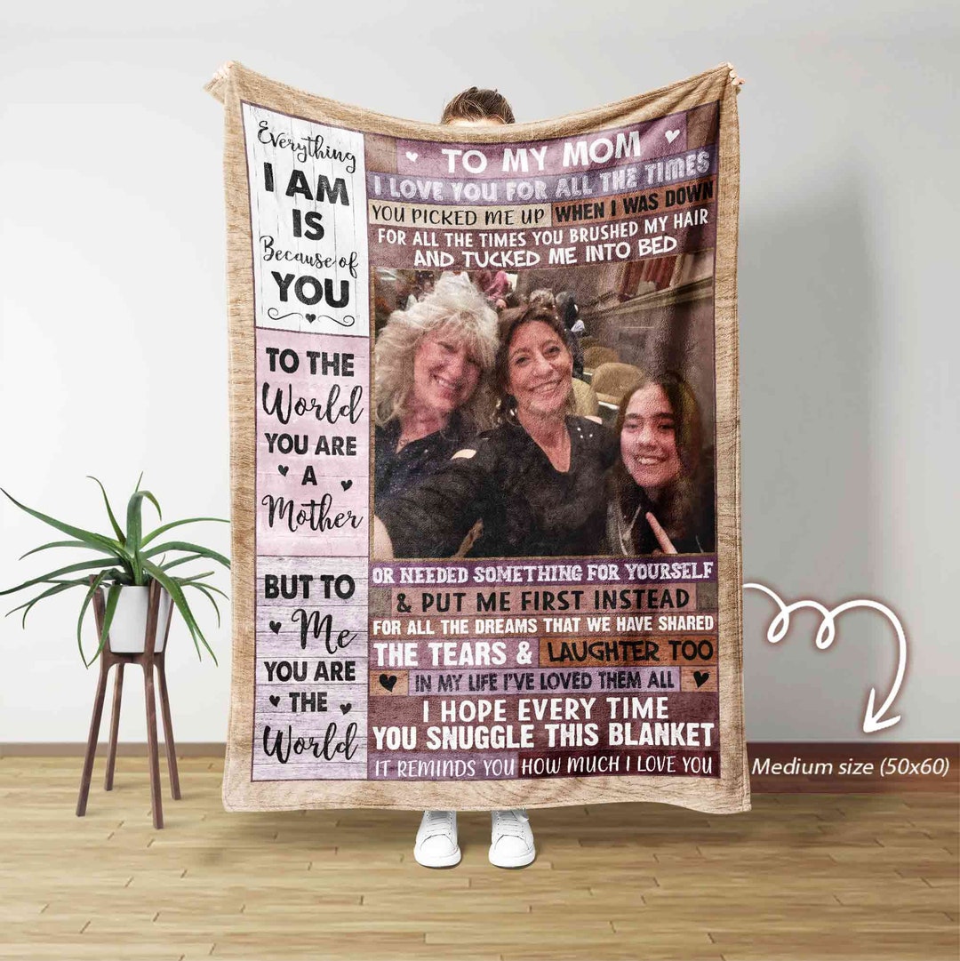 To My Mom Blanket, Mother Blanket, Letter From Son to Mom Blanket ...