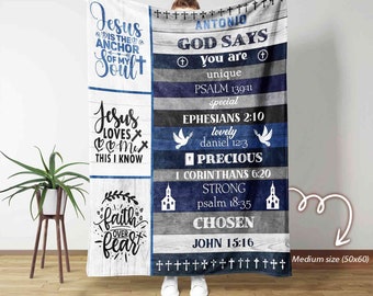 God Say You Are Blanket, Custom Name Blanket, Religious Gifts, Bible Verse Blanket, God Blanket, Jesus Blanket, Christian Blanket