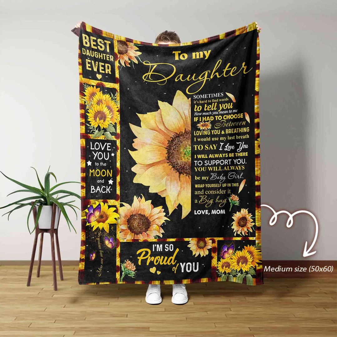 Personalized Daughter Quilt/Fleece Throw Blanket - Gift Idea For Daughter From Mom - To My Daughter