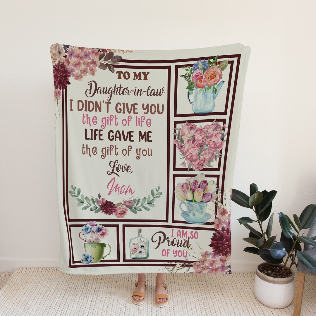 To My Daughterinlaw Blanket Beautiful Flower Blanket Etsy