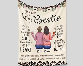 Buy Personalized Bestie Blanket, to My Bestie Blanket, Best Friend
