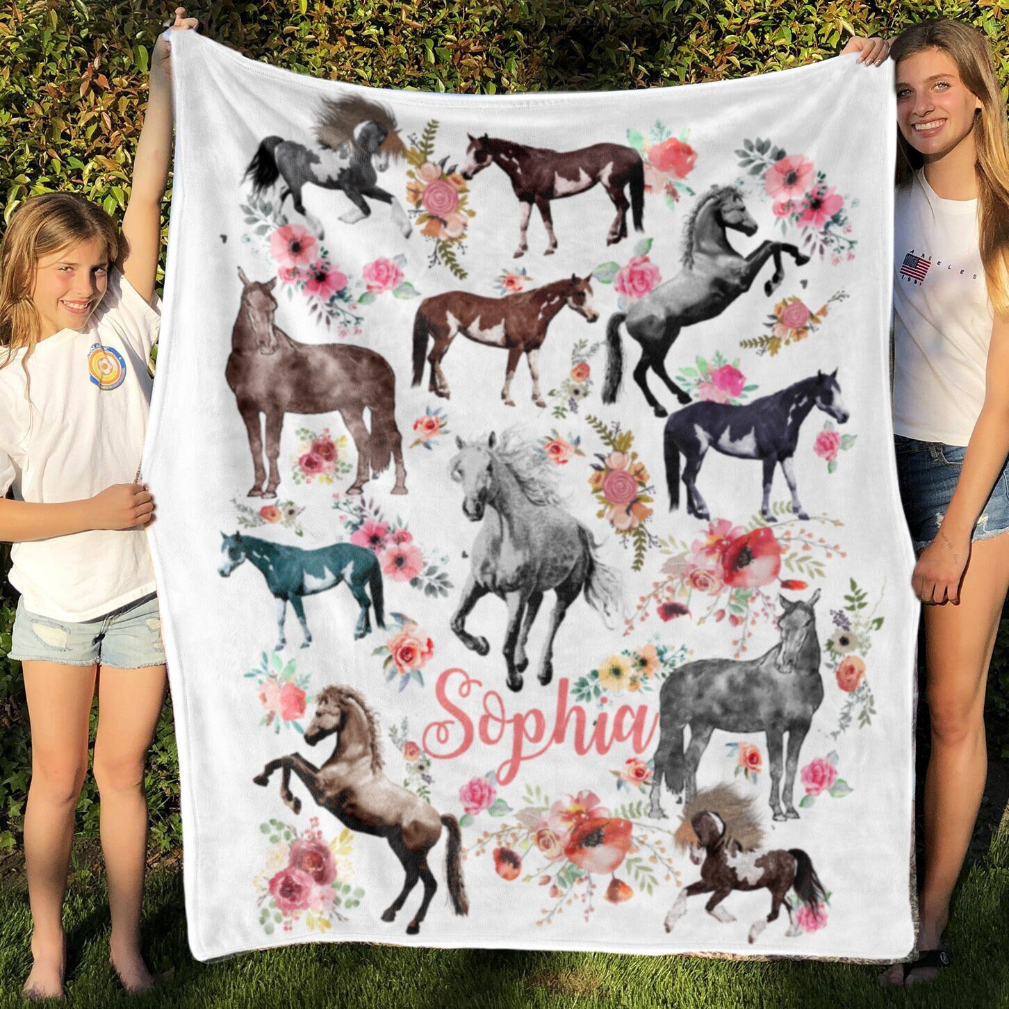 Personalized Name Blanket, Horse Blankets, Horse Baby Blankets, Birth…