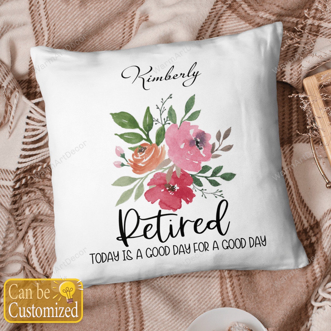 Personalized Retirement Pillow Retirement Gift for Her Funny Etsy