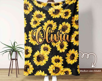 Sunflower Blanket, Sunflower Baby Blanket, Family Blanket, Birthday Gifts Blanket, Blanket For Christmas, Blanket for Sunflower Lovers