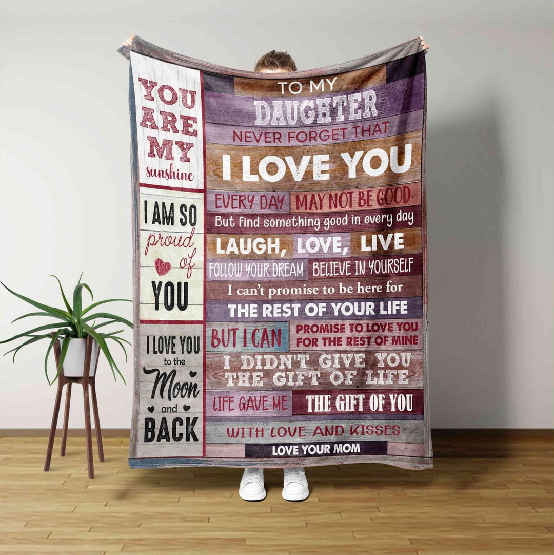 To My Daughter Blanket, Custom Name Blanket, Family Throw Blanket