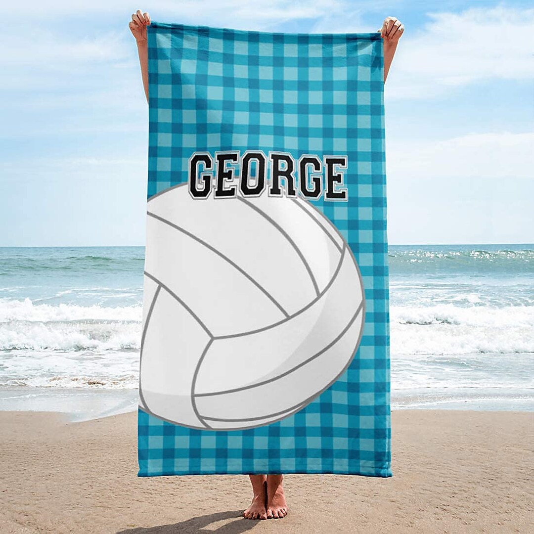 Volleyball Beach Towel Personalized Beach Towel for Adult Etsy UK