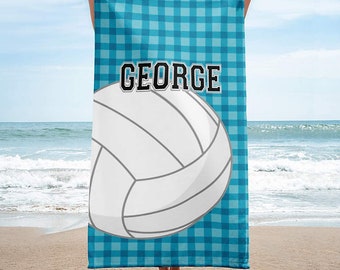Volleyball Beach Towel, Personalized Beach Towel for Adult, Custom Beach Towels, Beach Towels on sale