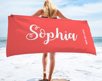 Custom Beach Towels, Personalized Beach Towel, Pool Towels, Monogrammed Beach Towels, Name Towel