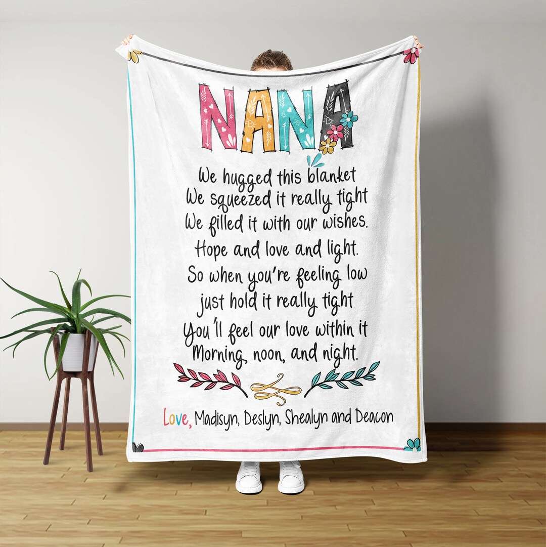 Nana Blanket Personalized Name Blanket Family Blanket Love Etsy