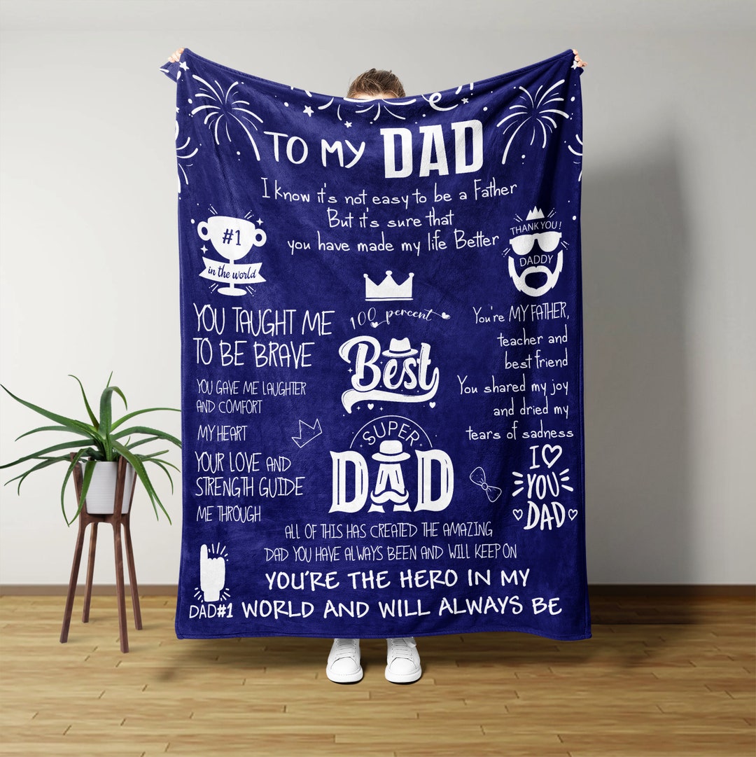 To My Dad Blanket Dad Blanket Family Blanket Father Etsy