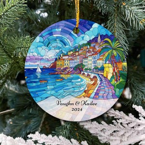 Enfeite de Natal personalizado Nice France, Enfeite Nice, Enfeite da Riviera Francesa, Decoração de Natal Nice France, Presente de Férias Nice