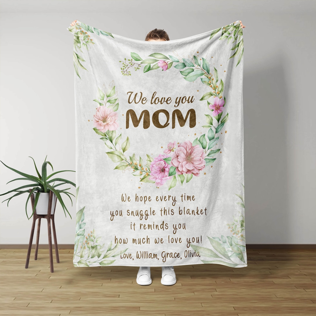To My Mom Blanket Mother Blanket Letter From Son to Mom Etsy