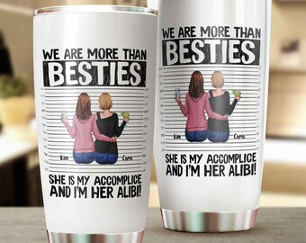 Wir sind mehr als Besties Becher, Besties Becher, Bester Freund Becher, Freundschaftsbecher, individuell gestalteter Besties Becher, Becher mit individuellem Namen