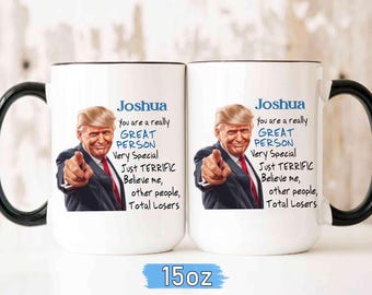 Lustiger Trump Dad Becher, personalisiertes Vatertagsgeschenk, bester Vater Lustiger Becher, Trump Dad Kaffeetasse, Papa Tasse von Tochter, Papa Geburtstagsgeschenk