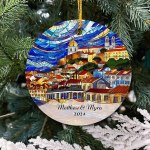 Personalized Lisbon Ornament, Lisbon Portugal Christmas Ornament, Lisbon Trip Ornament, Lisbon Portugal Vacation, Lisbon Gift