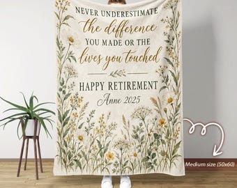 Custom Retirement Rules Blanket, Farewell Gift, Blanket For Retirement, Best Retirement Gifts Ideas, Blanket For Partner, Retirement Blanket
