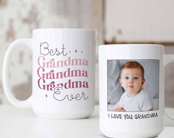 Personalized Baby Photo Best Grandma Mug, Best Grandma Ever Mug, Grandma Mug, Photo Mug For Grandma, Mothers Day Gift For Grandma