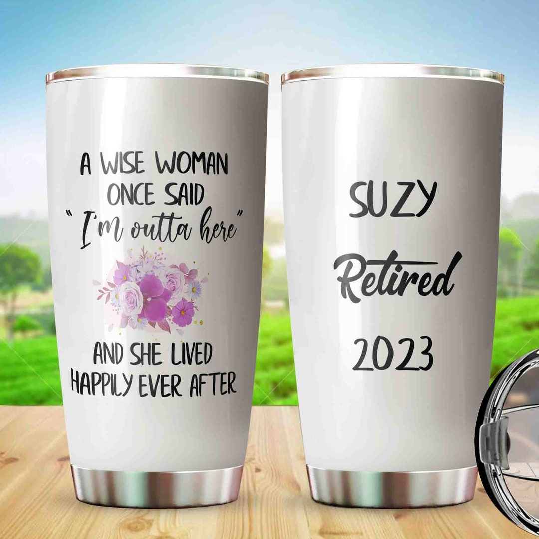 Personalized Retirement Tumbler, Happy Retirement Tumbler, Retirement
