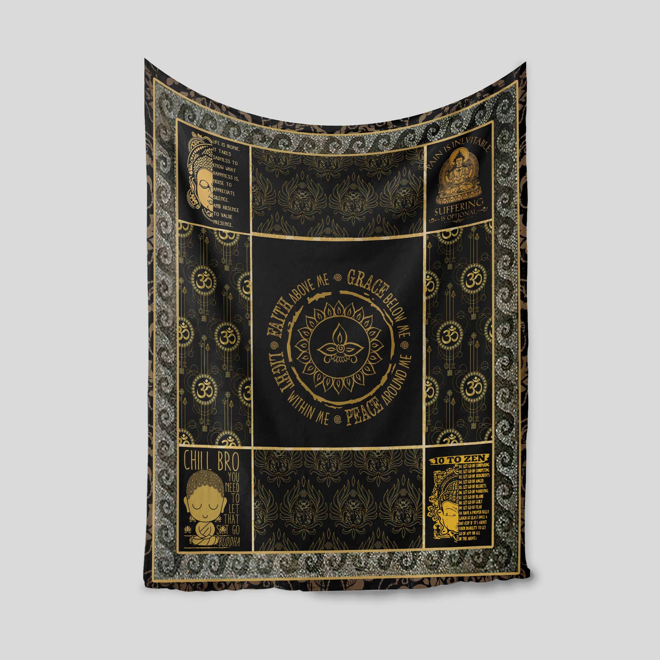 仏教ブランケット、仏陀ブランケット、祈り用ブランケット、宗教用