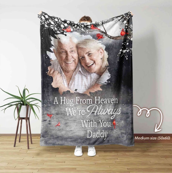 Hug From Heaven Blanket Memorial Blanket Custom Photo Blanket Remembrance Gift Personalized Memorial Blanket in Loving Memory Blanket Etsy Canada