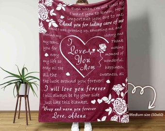 Personalized Mom Blanket, Mother Blanket, Mother's Day Gift, Family Blanket, Gift for Mom, Mom Birthday Gift, Best Gift Blanket For Mother