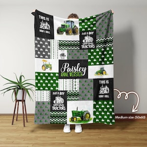 Nur ein Junge, der Traktoren liebt Decke, kundenspezifische Babydecke, LKW-Decke, Decke für Baby, Geschenkdecke für Jungen, Decke für Weihnachten