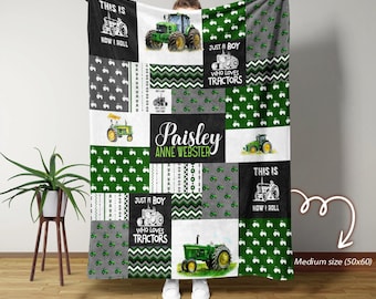 Nur ein Junge, der Traktoren liebt Decke, kundenspezifische Babydecke, LKW-Decke, Decke für Baby, Geschenkdecke für Jungen, Decke für Weihnachten