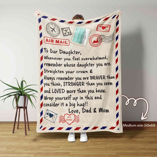 Aan onze dochterdeken, gepersonaliseerde naamdeken, letterdeken, dochterdeken, familiegooideken - dekens voor meisje, cadeaudeken