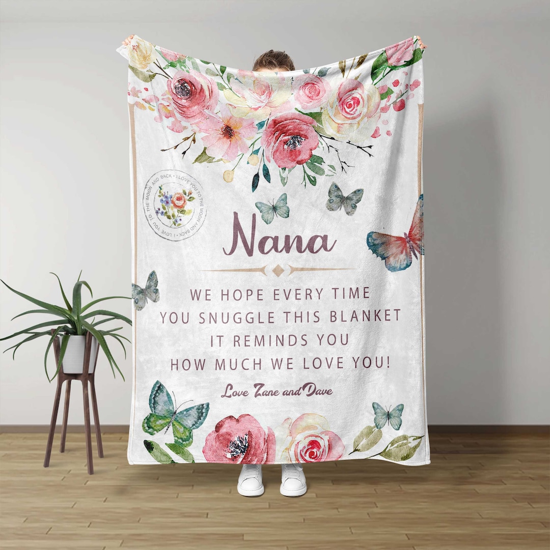 Nana Blanket, Personalized Name Blanket, Family Blanket, Personalized