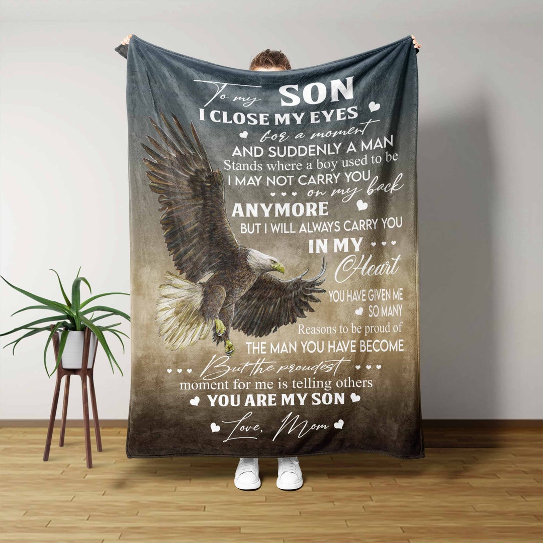 To My Son Blanket, Personalized Name Blanket, Family Blanket, Blanket