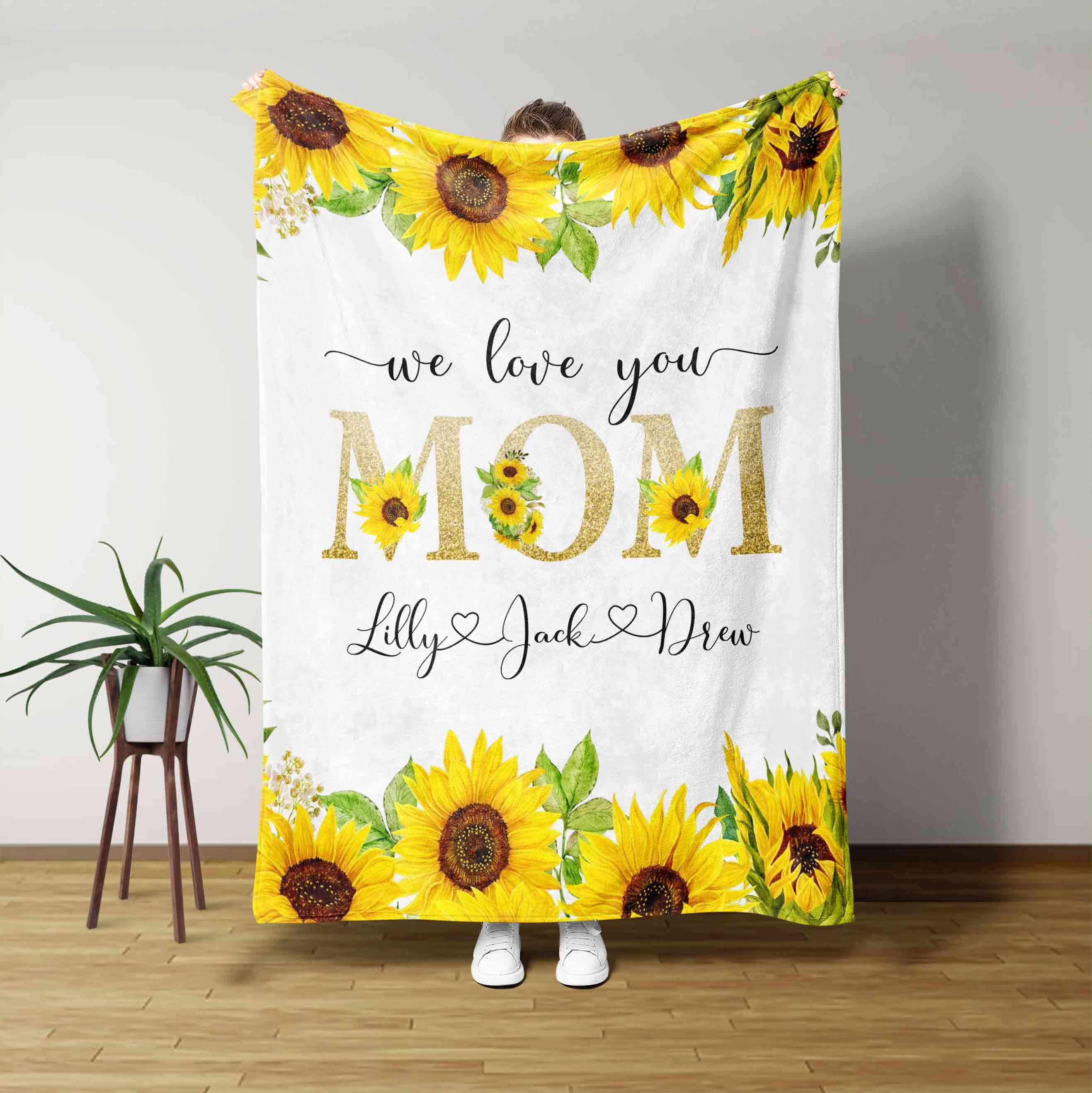 Discover Blanket For Mom, To My Mom Blanket, Mother Blanket, Letter From Son To Mom Blanket, Custom Name Blanket, Family Name Blanket