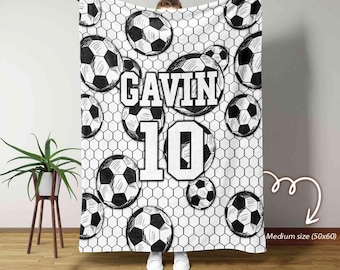 Soccer Blanket, Soccer Blanket, Soccer Player Blanket, Soccer Coach Gift, Soccer Lover Gift, Gift For Soccer Player, Soccer Team Gifl