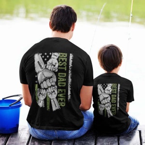 Melhor pai de todos os tempos - Camisa personalizada com estampa nas costas, presente de dia dos pais para o pai, camisa de dia dos pais, camisa para o pai, presentes para o avô