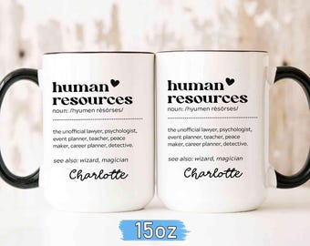 Human Resources Mug, HR Definition Coffee Cup, Gift for HR Manager, HR Specialist, Office Humor Mug