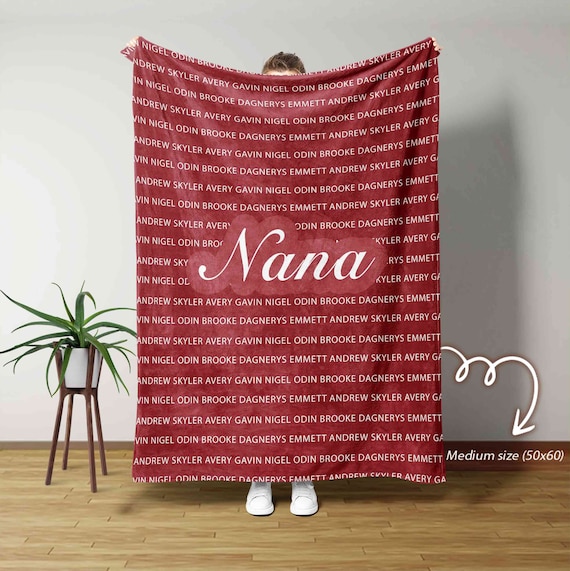 Personalized Name Blanket Custom Name Blankets Grandma Blankets Mother Blankets Custom Kids Blankets Family Name Blanket Etsy Canada