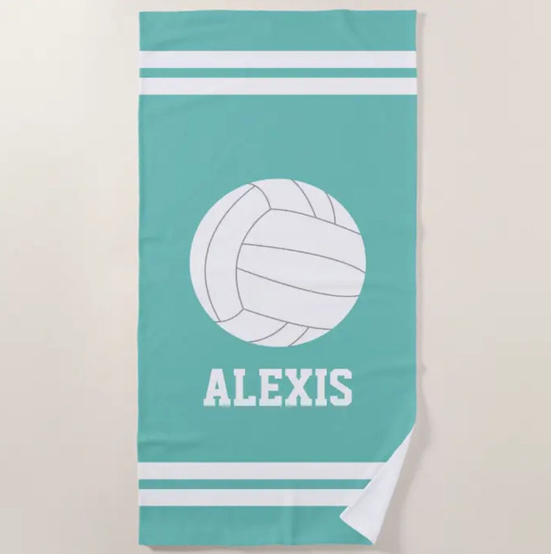 Volleyball Beach Towels, Personalized Beach Towel, Custom Beach Towels
